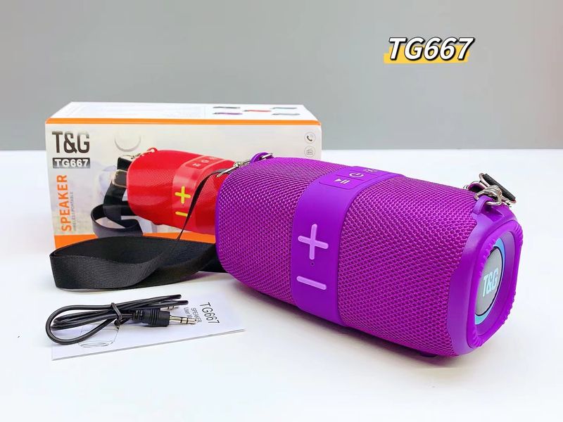 New TG667 Outdoor Wireless Bluetooth Speaker Portable Strap Insert Card Large Button Bass Cannon LED Color Light TWS_voghion.com