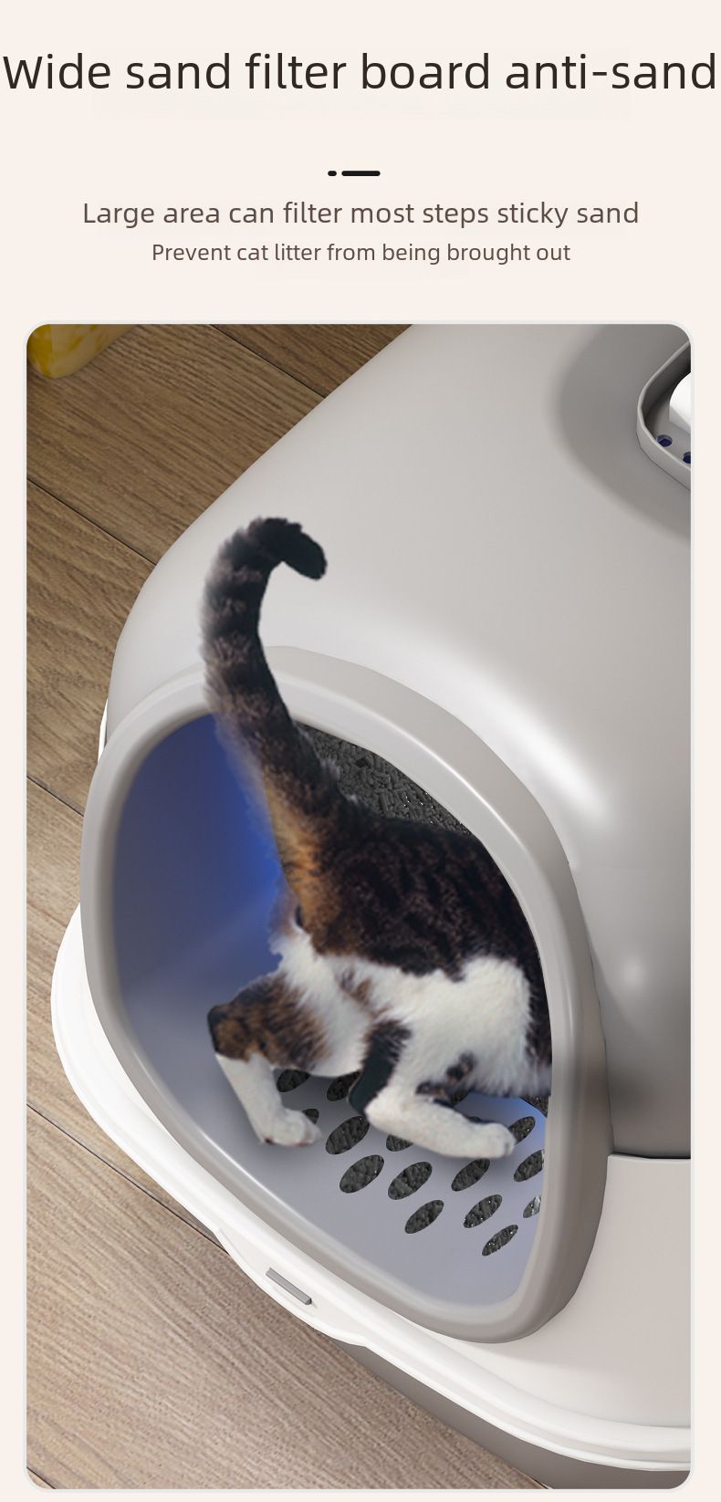 Caja de arena para gatos de gran tamaño, totalmente cerrada, plegable, inteligente, con esterilización y desodorante, venta al por mayor_voghion.com