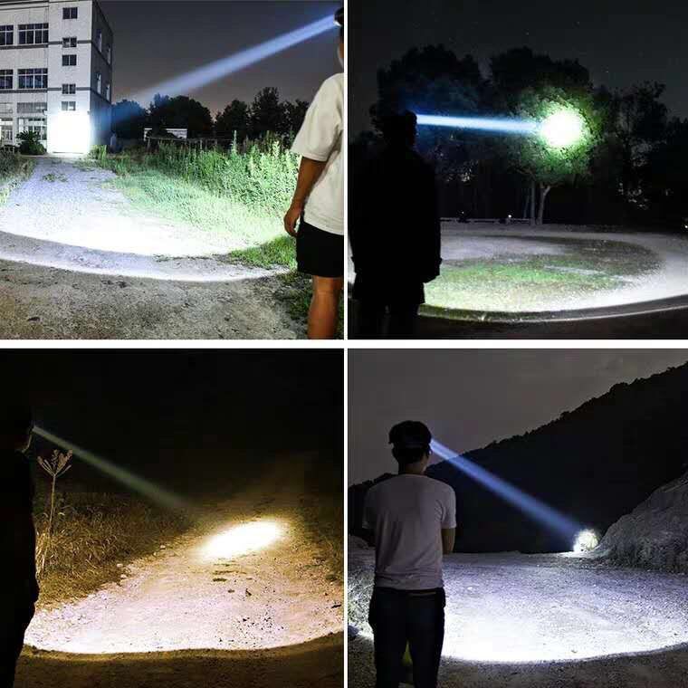 LED High Power Airplane Head Outdoor Waterproof Strong Light Sensor Headlamp Rechargeable Head-mounted Flashlight_voghion.com