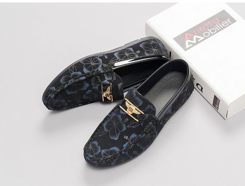 SHLIANG Herren Loafer Blumenmuster Business Casual Formale Schuhe Fahrschuhe Mode Beliebt für Männer Arbeitsschuhe Y0305_voghion.com