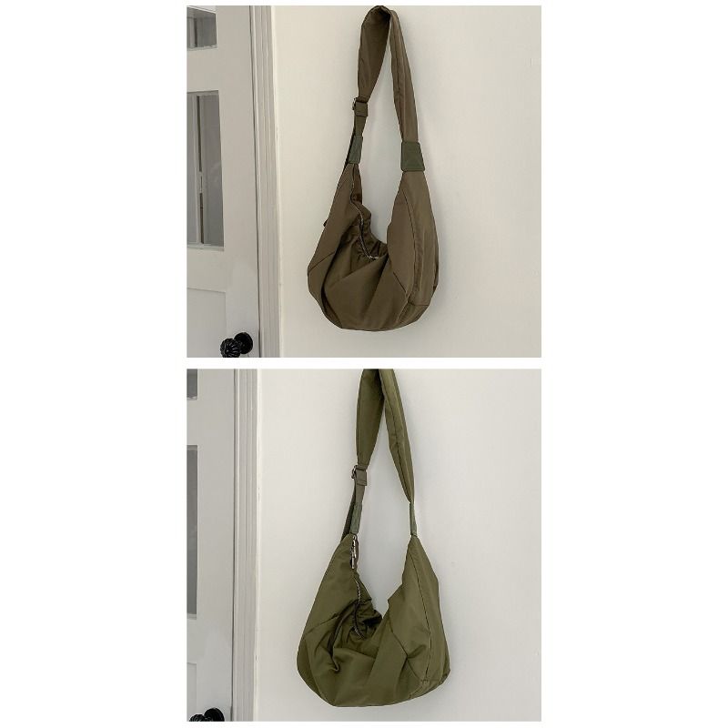 Borsa a tracolla da donna in nylon, grande capacità, tracolla larga, casual, alla moda, vari colori_voghion.com