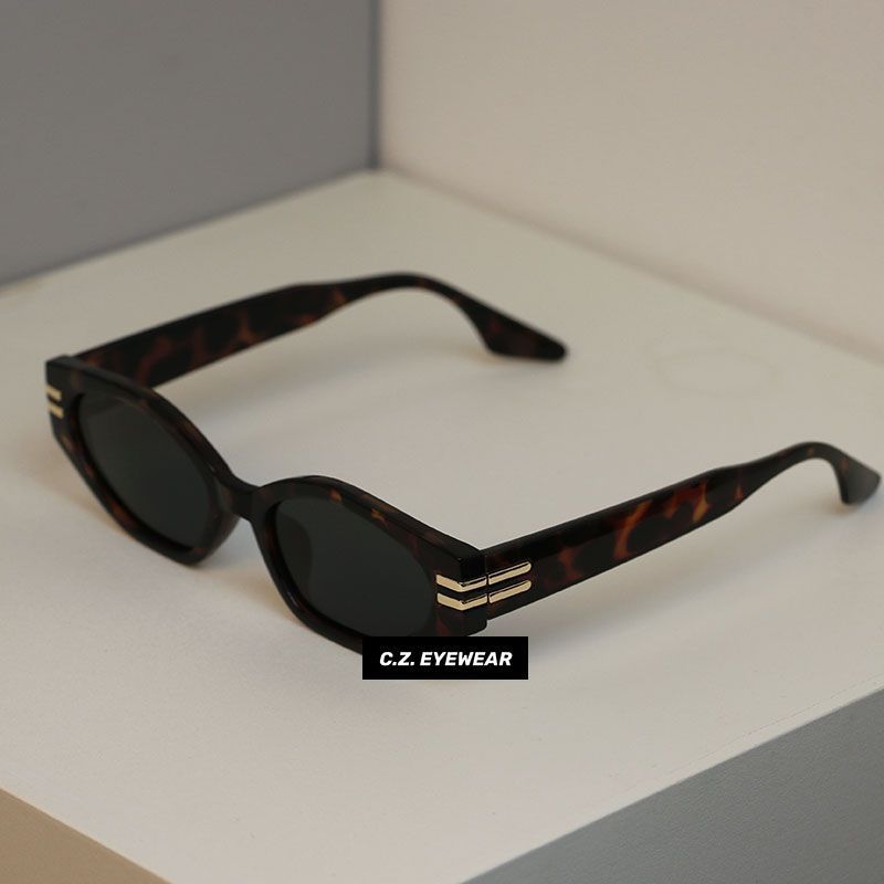 Super coole Jennie Cat Eye Polygon Hip Hop Style Kleines Gesicht Schlankmachende Sonnenbrille mit Korrekturgläsern_voghion.com