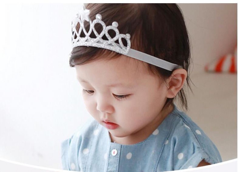 Versione coreana, Neonati e bambini piccoli, Fasce per neonati, Copricapi, Accessori per capelli per servizio fotografico di 100 giorni per bambini di un anno, Graziosi accessori per capelli a forma di corona_voghion.com
