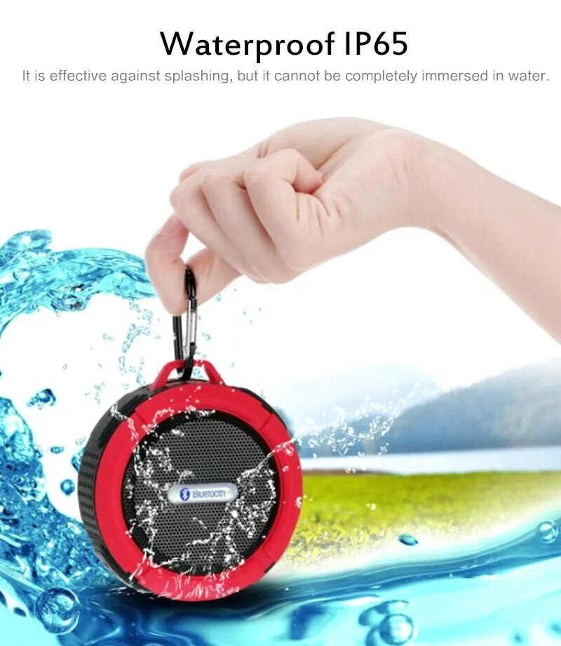 Bluetooth-compatible Speaker Big Suction Cup Bluetooth Stereo Outdoor Sports Mini TF Subwoofer Portable Waterproof_voghion.com