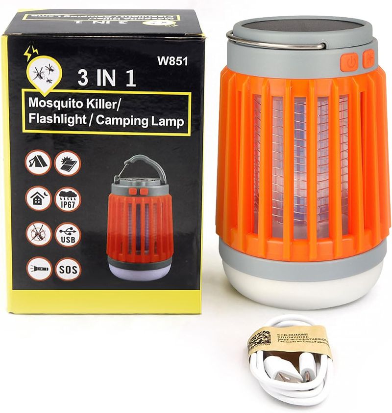 Solar Bug Zapper Pro | Outdoor Waterproof | Indoor Buzz Blast | Light Flasher_voghion.com