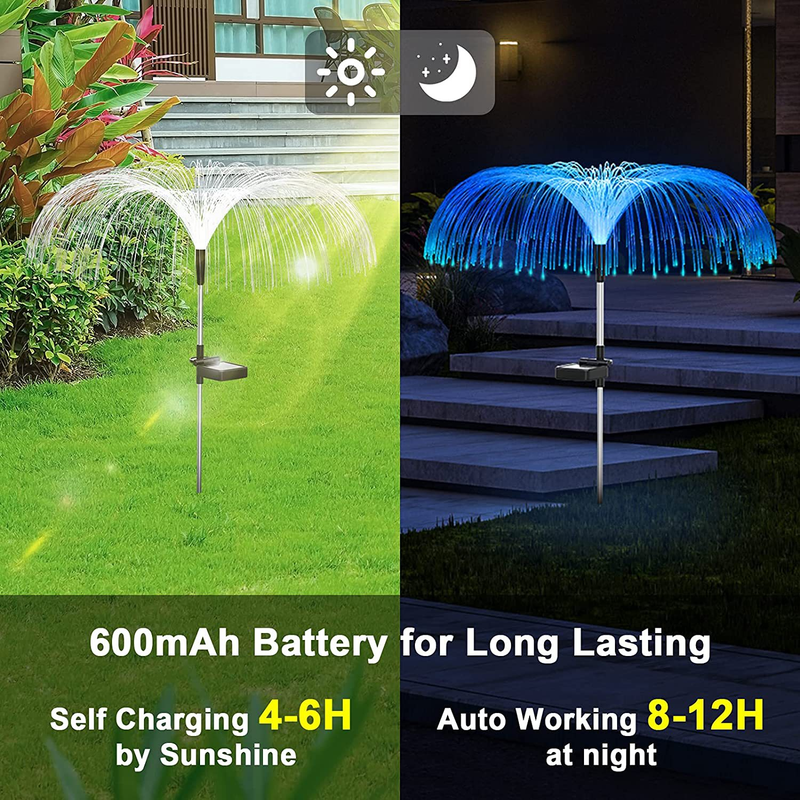 Solar-Quallen-Gartenleuchten, wasserdichte LED-Dekorationsleuchten für den Außenbereich für Rasen, Wege und Terrassen (3er-Set)_voghion.com