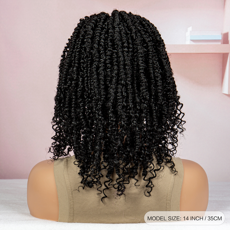 Korte chemische vezel 9*6 kanten vlechthoofdband Twist Hair gradiëntkleur Boxvlecht ademend lichtgewicht hittebestendig vezel damesstijl_voghion.com
