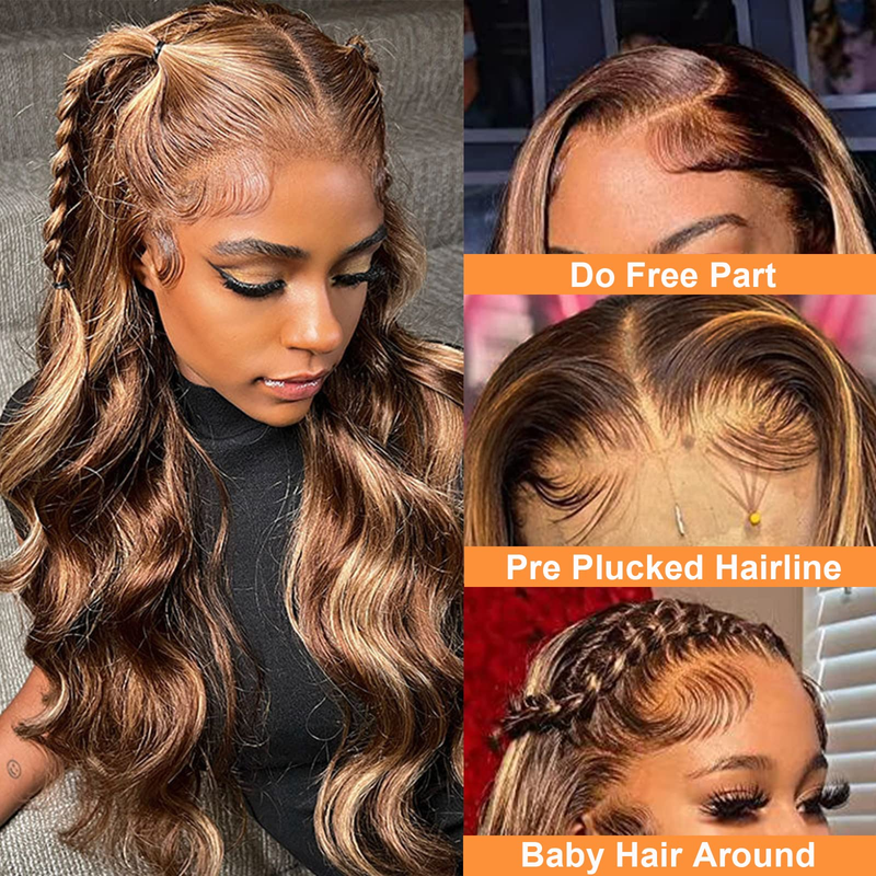 13*4 Kant 4/27# Front Body Wave Menselijk Haar Pruiken BOB Haar Pruiken Voor Vrouwen Dagelijks Gebruik_voghion.com