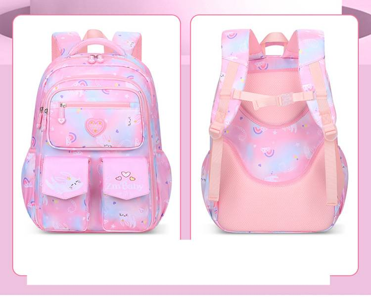 Nueva mochila para estudiantes de escuela primaria, mochila de dibujos animados para mujeres de grado 1-3-6, mochila para niñas con gradiente, mochila liviana para niños_voghion.com