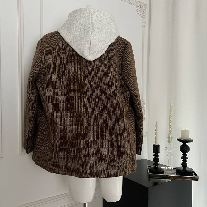 7. srpna Nový produkt WESTAYONE 24AW Commuter College Style Pletené šaty s kapucí pro ženy na podzim_voghion.com