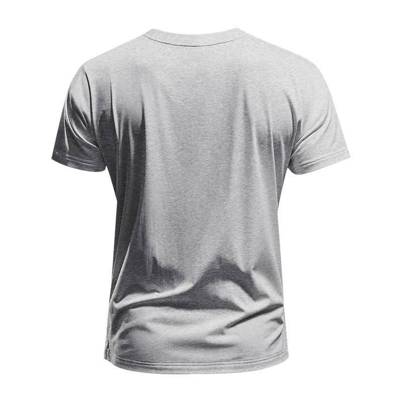 Trendiges, schnelltrocknendes, atmungsaktives, lässiges, sportliches und individuelles T-Shirt mit V-Ausschnitt für Herren im Frühling und Sommer_voghion.com