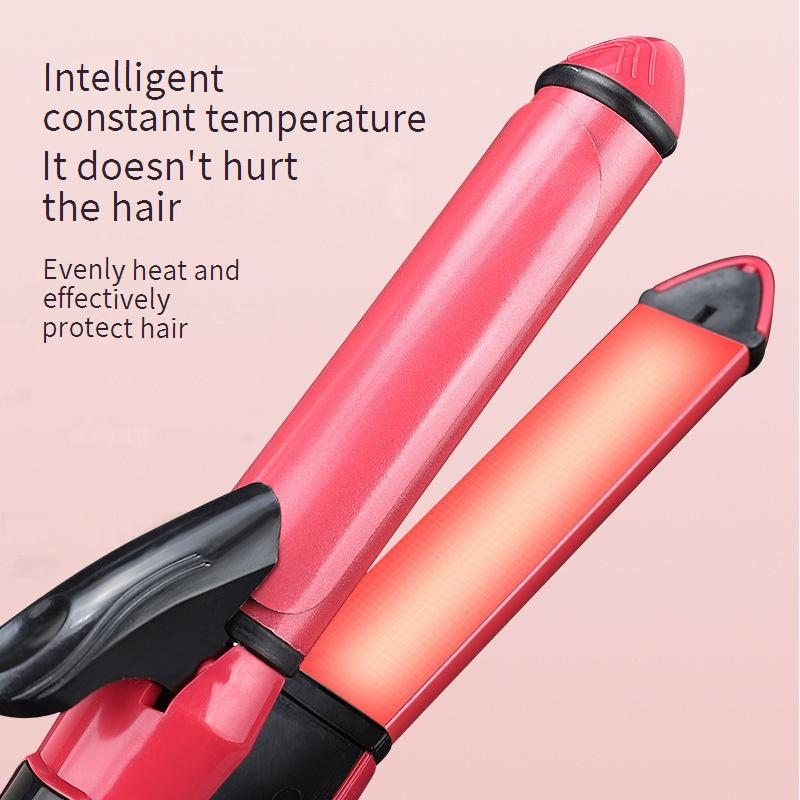 2-in-1-Haarglätter und Lockenstab – Mini-Styling-Tool für Pony und Spitzen (Keramikbeschichtung, schnelle Erwärmung, perfekt für Wohnheim und Reisen)_voghion.com