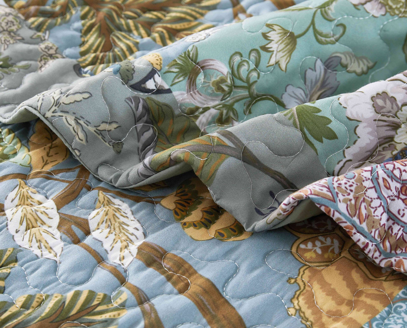 CG40 Multi-piece Phoenix Tail Bed Cover Set, Suitable For Bedrooms And Living Rooms (1* Bedspread +2* Pillowcase, No Duvet Core Or Pillow Core)_voghion.com