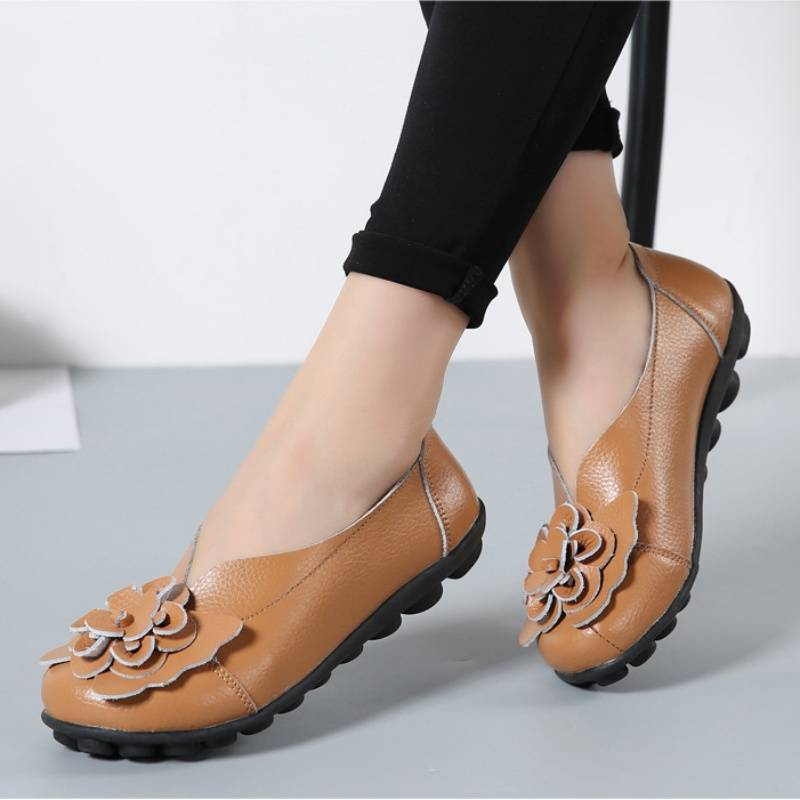 Spring/Summer Flower Comfortable Bean Women's Shoes Flat Women's Singles Shoes_voghion.com