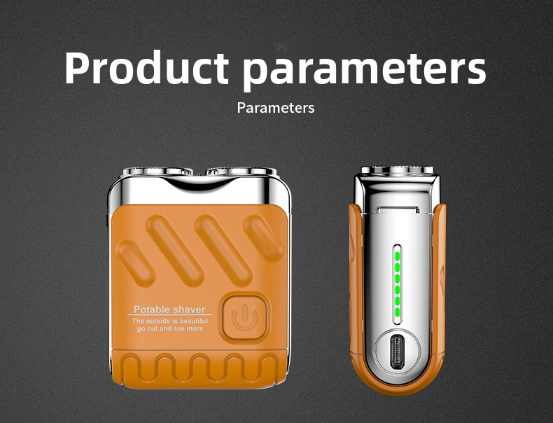 R12 Elektrorasierer – Doppelte schwebende Scherköpfe, ultraleise (36 dB), per USB wiederaufladbar, 60 Minuten Laufzeit, wasserdicht für Männer (Orange/Blau/Schwarz/Weiß)_voghion.com