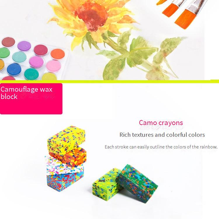 174-Piece Deluxe Wooden Art Set For Kids - Double-Layer Storage Box With Watercolor Markers, Painting & Drawing Supplies, Creative Doodle Toy Gift_voghion.com