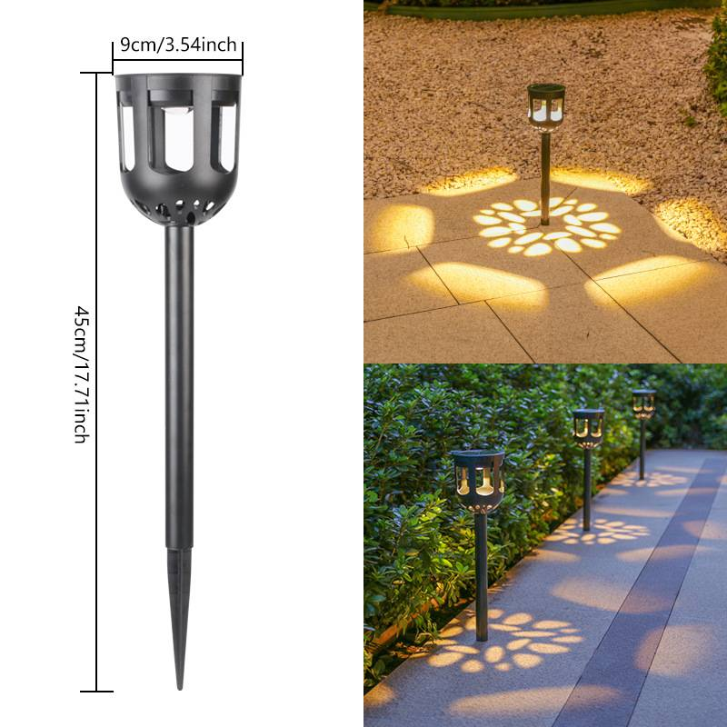 Solarbetriebene Gartenleuchten für den Außenbereich, wasserdichte LED-Landschaftsbeleuchtung für Hof, Rasen, Weg, dekorative Erdspießleuchten mit warmem/weißem/farbigem Licht_voghion.com