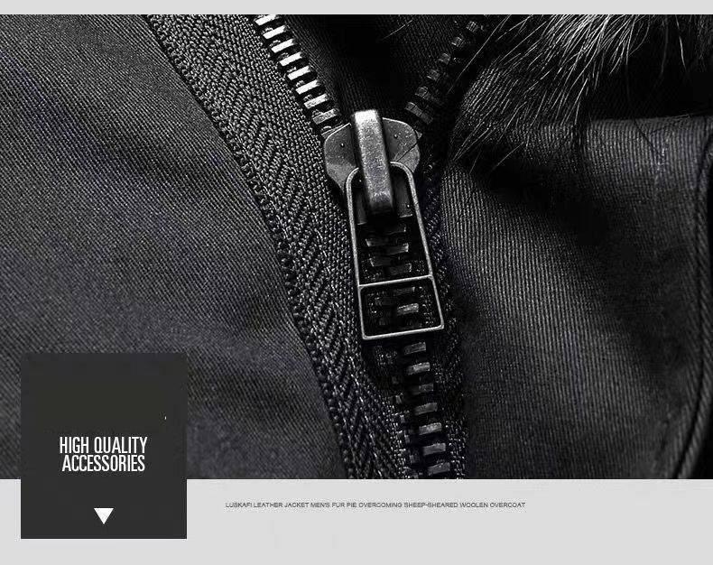 Men's Clothing Winter Parka Coat With Detachable Faux Fox Fur Lining, Heavy Duty Fleece Lined Leather Jacket, Long & Over Knee Length Options_voghion.com