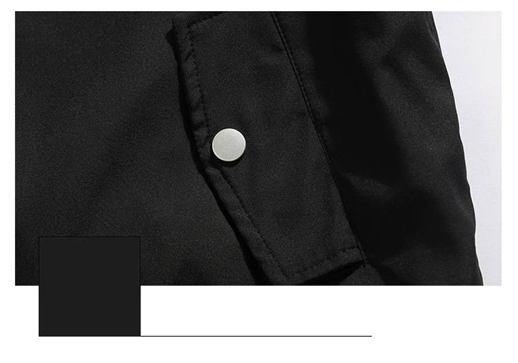 Giacca con revers a quadri da uomo Giacca finta con revers a quadri da uomo in due pezzi, vestibilità ampia, casual, primavera-autunno, nero e cachi, taglie dalla M alla 5XL_voghion.com