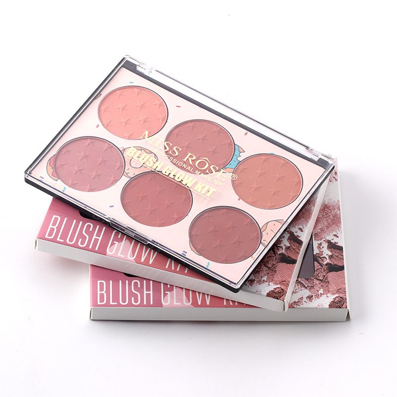 Six-color Blush Natural Skin-friendly Blush Makeup Contouring Palette Makeup_voghion.com