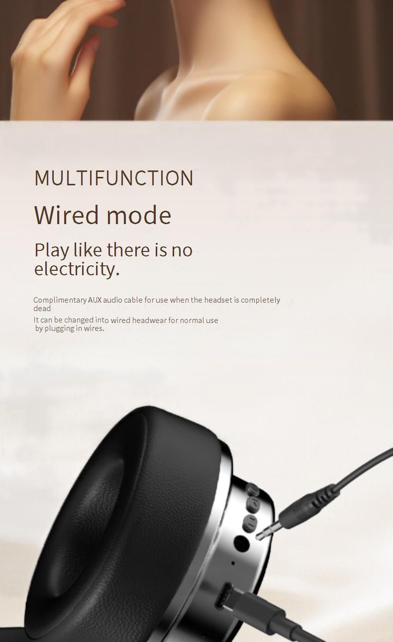 CR-9 Retro Wireless Bluetooth Headphones 6.0, Over-Ear Headset With Metal Frame, Lightweight & Comfortable, IPX4 Water-Resistant, 8H Playtime,_voghion.com