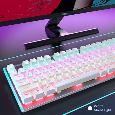 Tastiera da gioco meccanica EWEADN K100 - Tastiera cablata con retroilluminazione RGB, anti-ghosting completo e opzioni di commutazione multiple_voghion.com