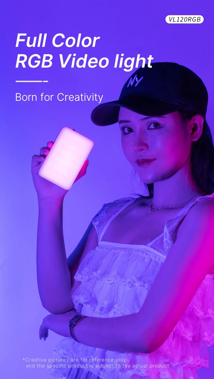 Ulanzi VL120 Full Color RGB Video 2500K-9000K LED Photography Lighting Dimmable Camera Light Live Videography Fill Lamp_voghion.com