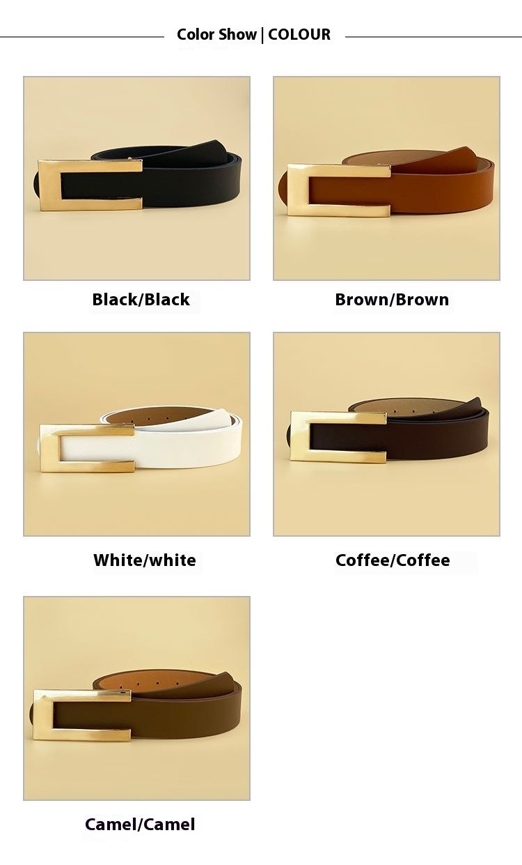New Belt for Women with Minimalist Button Waist Belt Women's Instagram Belt Fashionable and Versatile Decoration_voghion.com
