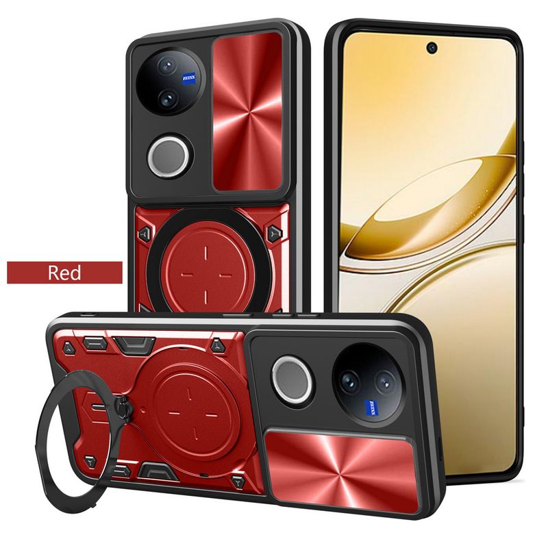 Metallring-Magnet-Autohalterung Kamera-Schutzhülle für VIVO V50 Lite V40 Pro V30 V29 V27e V25 Rotierende Halterabdeckung_voghion.com
