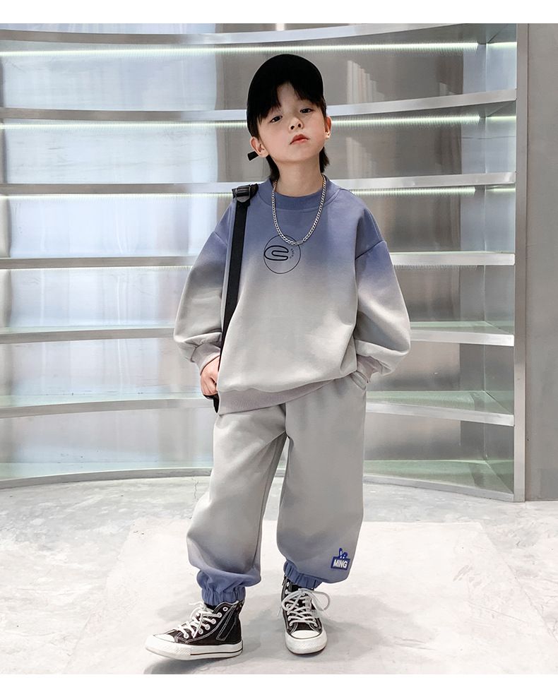 Barnkläder Medium luvtröja för barn, tvådelad höstkläder för barn_voghion.com