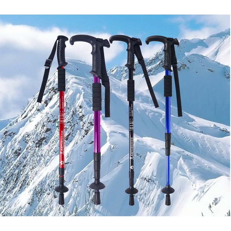Travel Trekking Telescopic Climbing Outdoor Aluminum Alloy Hiking Poles Walking Sticks Canes_voghion.com