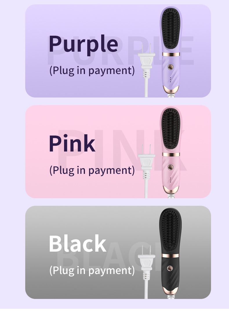New lazy straight hair comb wireless hair straightener small USB charging portable travel curling and straightening dual purpose artifact_voghion.com