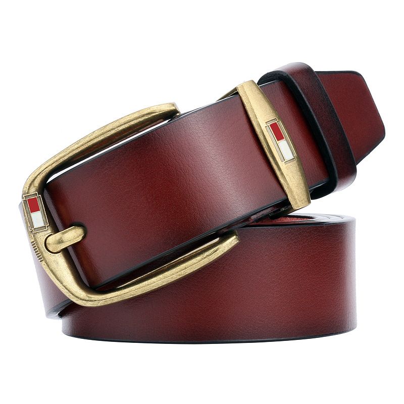 VOOTHOST Neue Legierung Pin Schnalle herren Gürtel Casual Jeans Gürtel Männlichen Alle-spiel Leder Formale Business Designer Bund f0043_voghion.com