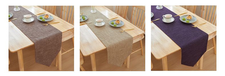 Origin Same Style Double-Sided Exquisite Workmanship Tea Mat Solid Color Table Runner Cloth Long Strip Light Luxury_voghion.com
