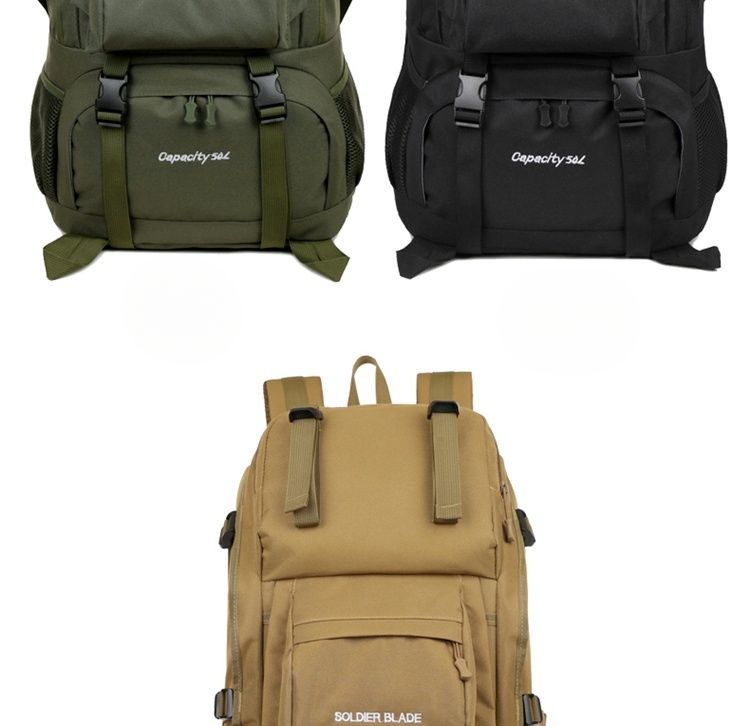 Nowa torba turystyczna o dużej pojemności 50 l, trekkingowa, kempingowa, podróżna, wodoodporna, unisex, codzienna_voghion.com