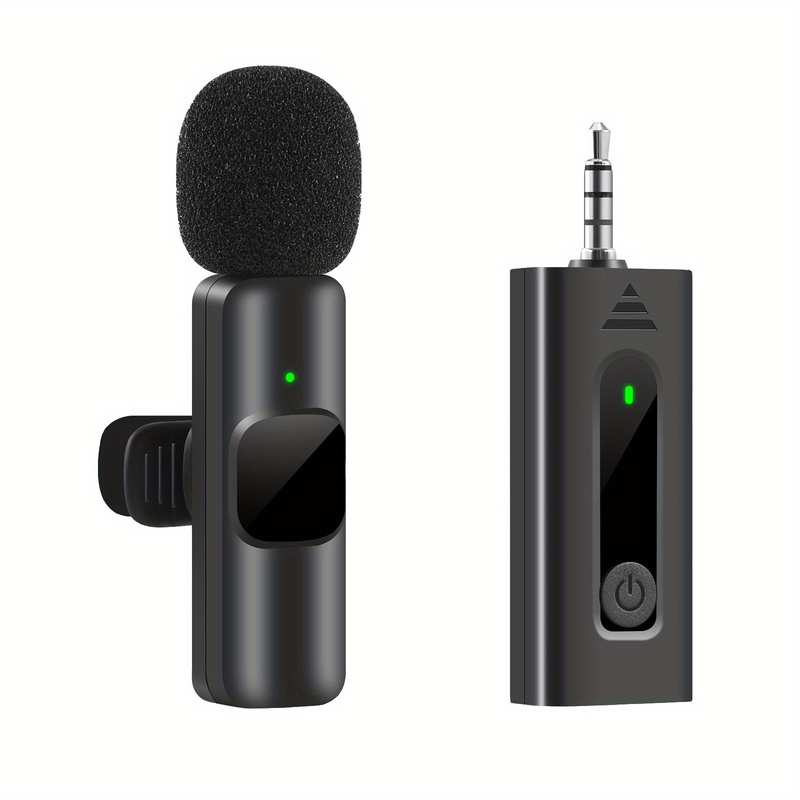 Professional Wireless Lavalier Lapel Microphone For IPhone, IPad - Cordless Omnidirectional Condenser Recording Mic For Interview Video Podcast Vlog _voghion.com