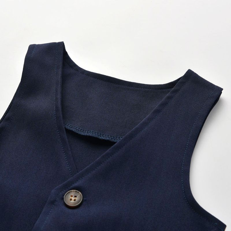 Boys' Dress Suit Children's Baby Gentleman Waistcoat Shirt Trousers British Style Four-piece Banquet Dress_voghion.com