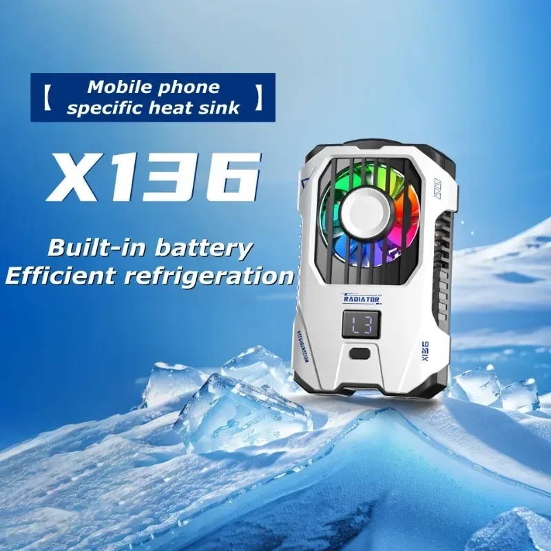 Magnetic Mobile Phone Cooling Fan Two Speed Adjustable Semiconductor Ice Sealed Radiator For IPhone Samsung Xiaomi_voghion.com