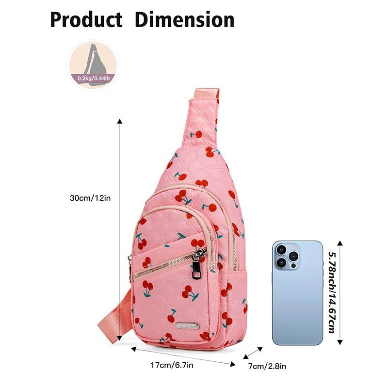Sling bag Cross border women's chest bag Large capacity fashionable and simple portable crossbody bag Chest pack_voghion.com