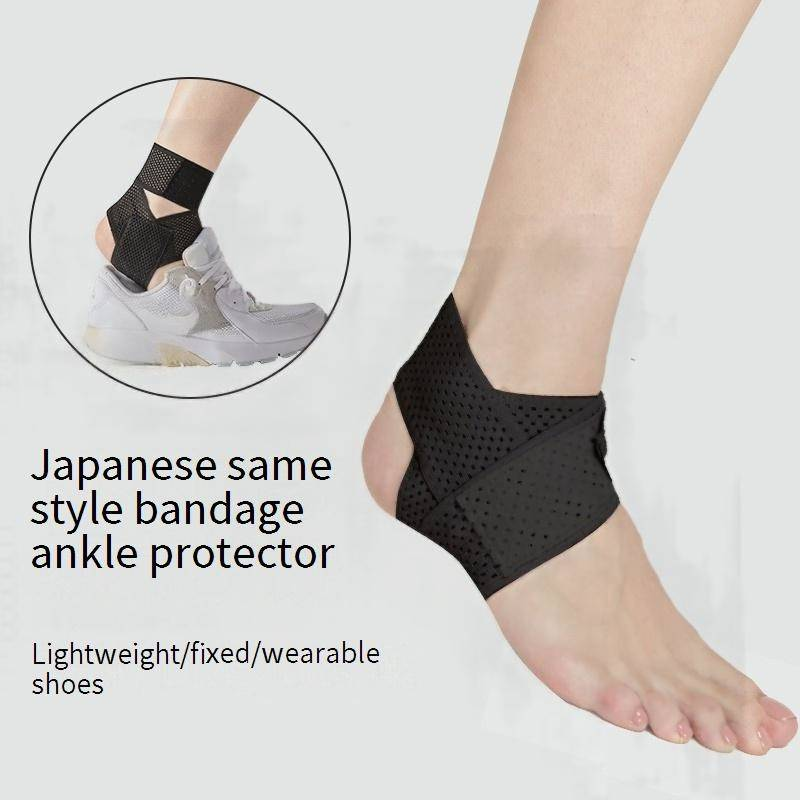 Tutore per caviglia in nylon - Fascia di compressione regolabile per il recupero da distorsioni, protezione da infortuni sportivi - Ultra sottile e traspirante per uomini e donne_voghion.com