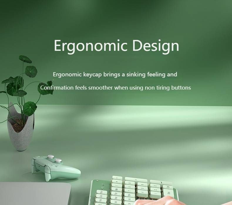 Ensemble clavier et souris sans fil ultra-silencieux LT600 – Double récepteur 2,4 GHz, conception ergonomique, souris laser 1600 DPI et clavier résistant aux éclaboussures_voghion.com