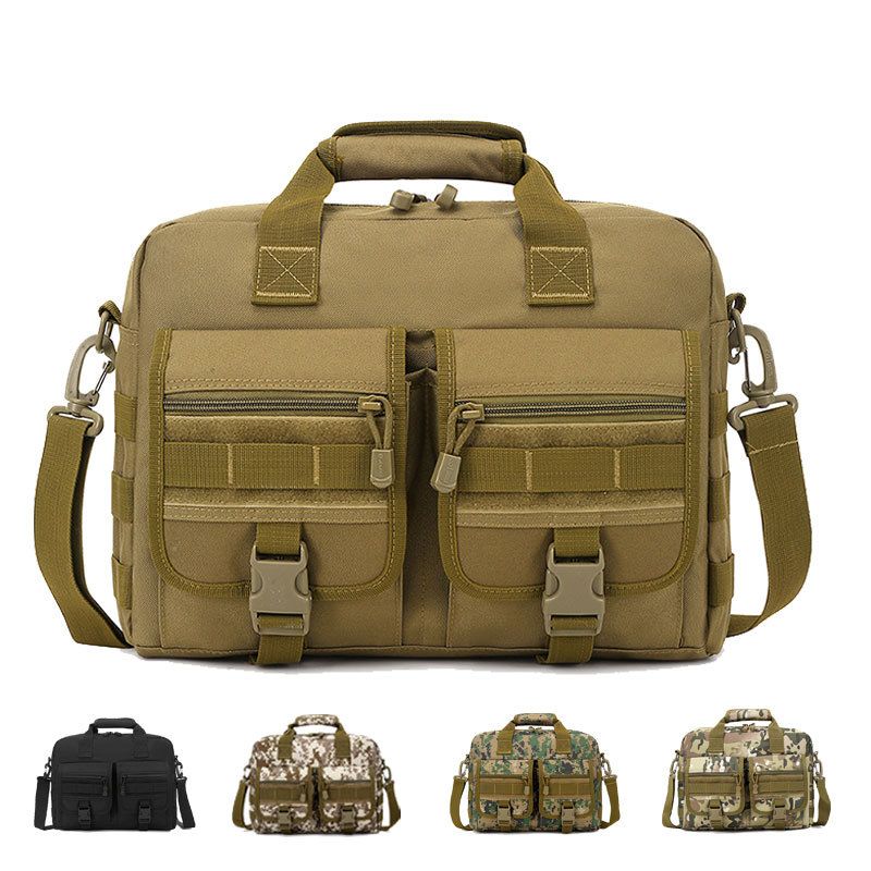 Borsa tattica da uomo, con tracolla, per laptop da 13 pollici, formato A4, con tracolla singola, borsa da lavoro orizzontale_voghion.com