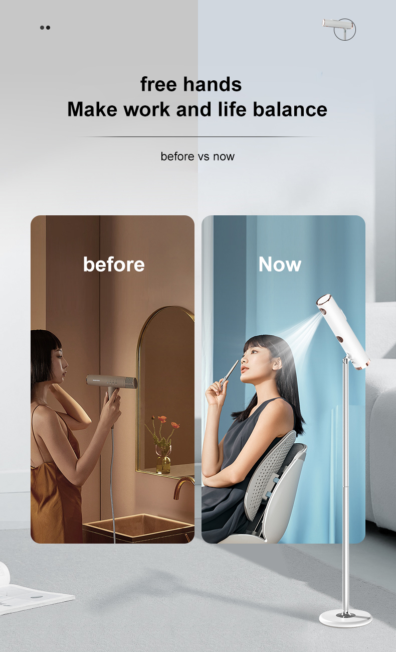 Professional High-power Quick Hands Free Blower Adjustable Negative Ions Vertical Fast Hair Drying hine_voghion.com