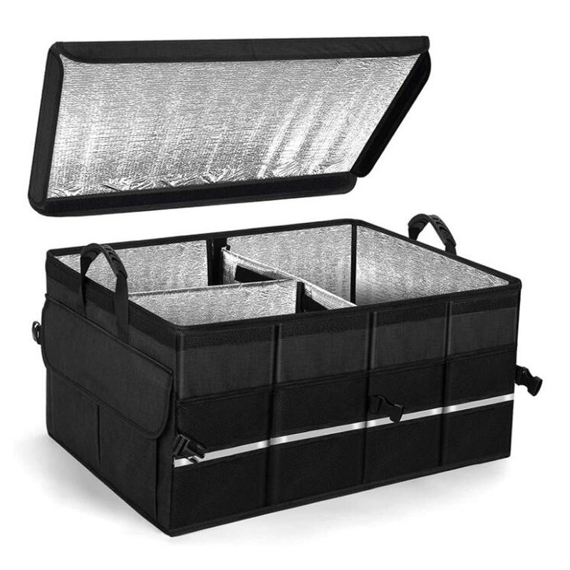 trunk storage box waterproof storage cold insulation box car Oxford cloth folding storage box_voghion.com