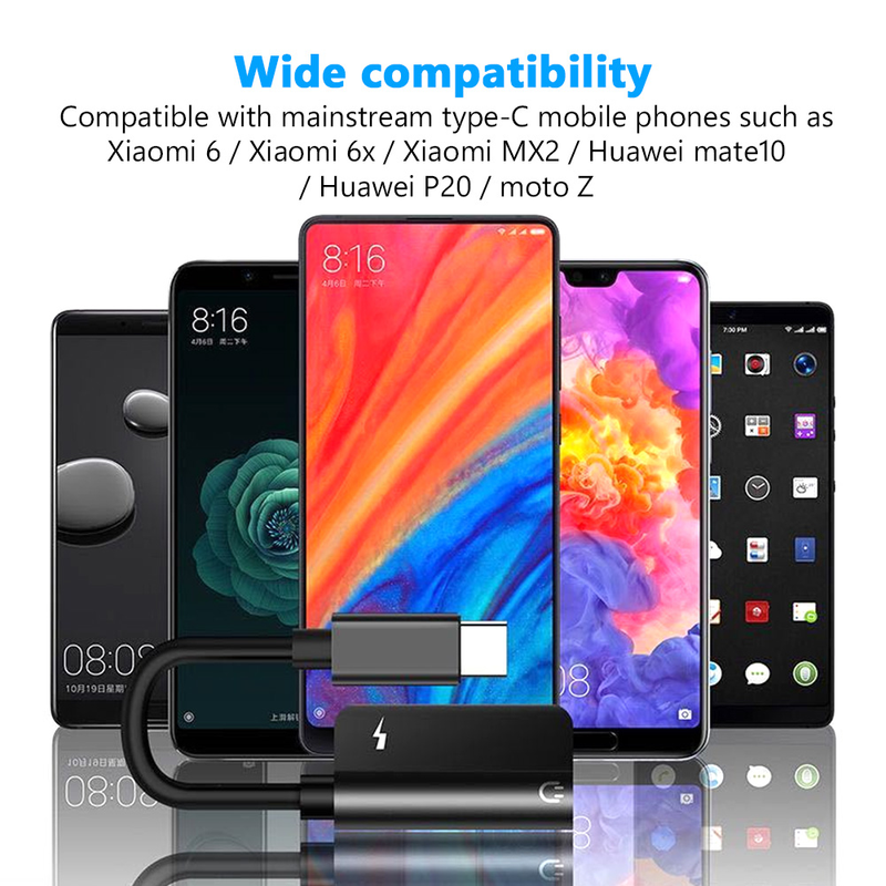 2 in 1 USB Typ C auf 3,5 mm Aux-Adapter Kopfhöreradapter USB-C-Buchse Audiokabel für HTC LG Motorola für Xiaomi Redmi Huawei_voghion.com