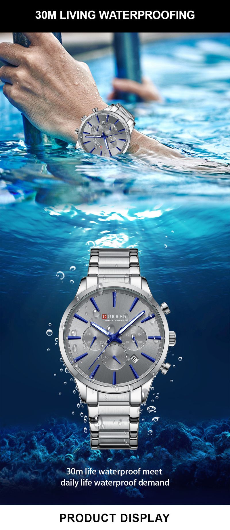 Men's Classic Business Watch With Round Dial, Date Display & Water Resistant, Quartz Movement, Alloy Strap Waterproof Business Watch Quartz Watch_voghion.com