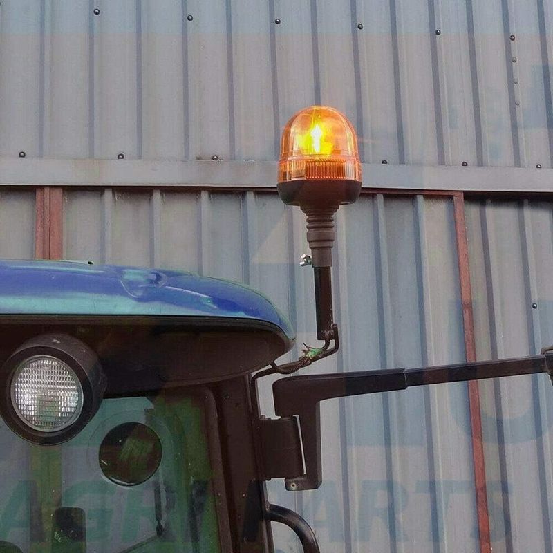 60 LED Rotating Warning Light For John Deere Tractor Truck Flashing Amber Flexible Emergency Strobe Lamp Beacon Forestry_voghion.com