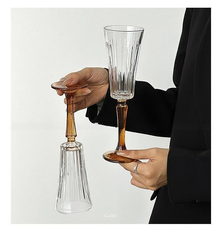 Calice da champagne francese per uso domestico, bicchiere leggero di lusso, design creativo per vino rosso e cocktail_voghion.com