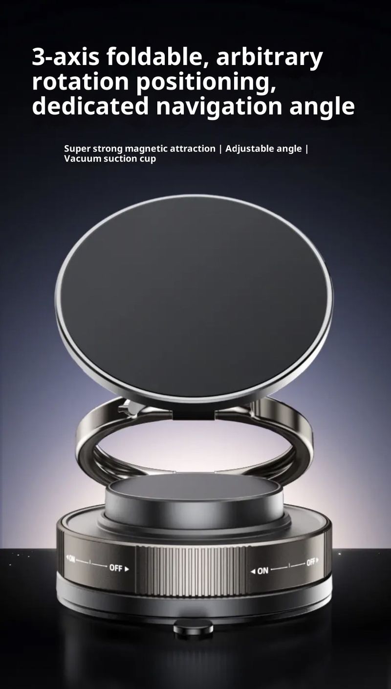Support de téléphone à ventouse avec anneau magnétique, fixation murale et stable pour voiture, compatible avec les appareils portables._voghion.com