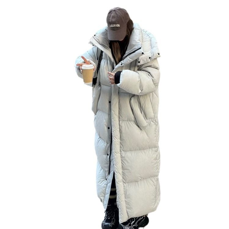 Giacca con cappuccio in cotone con coperta spessa versione coreana invernale estesa per le donne_voghion.com